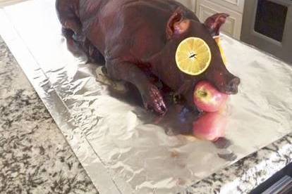 Roasted pig