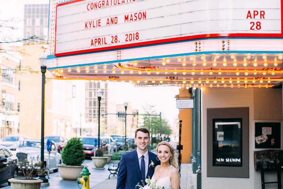 Bride and groom flowers