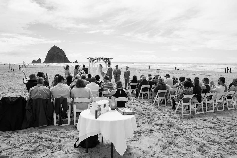 Outdoor wedding ceremony