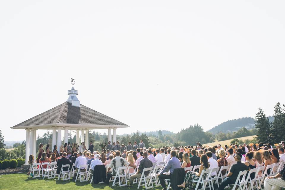 Outdoor wedding ceremony