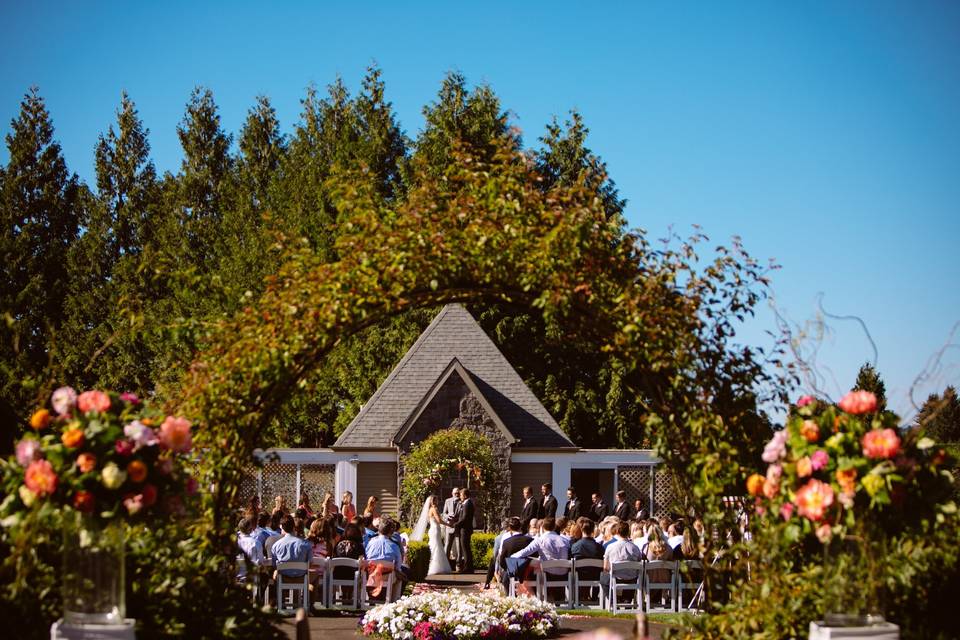 Outdoor wedding ceremony