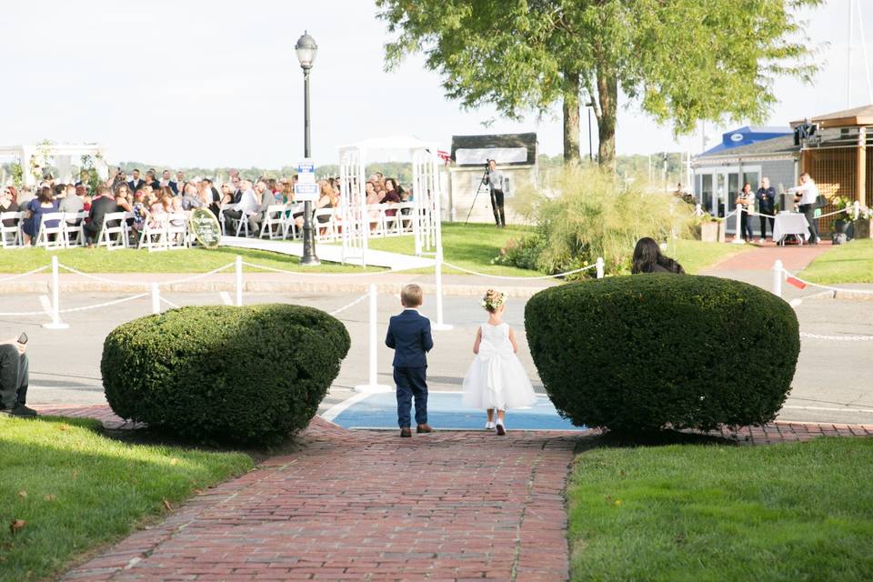 Overlooking the ceremony