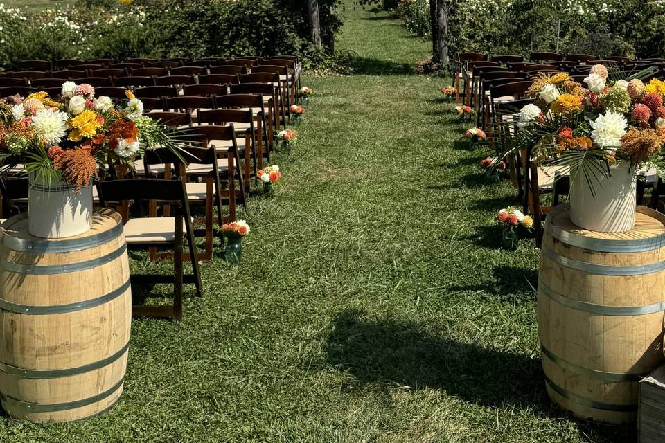 Garden ceremony location