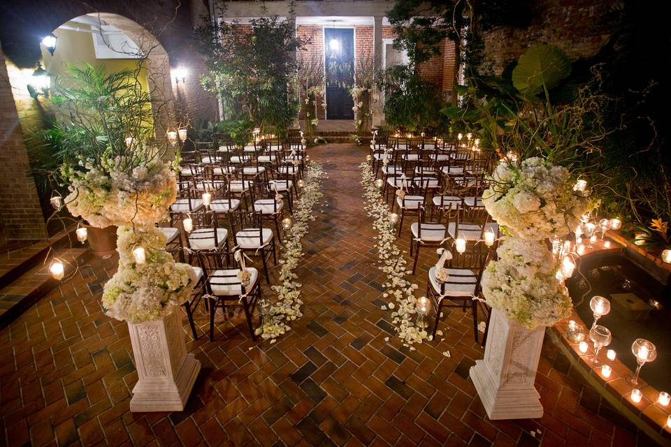 Courtyard Wedding ceremony