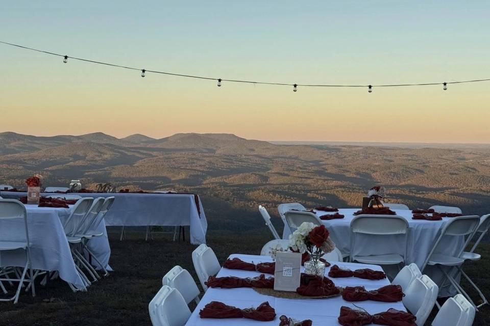 Reception on the mountain
