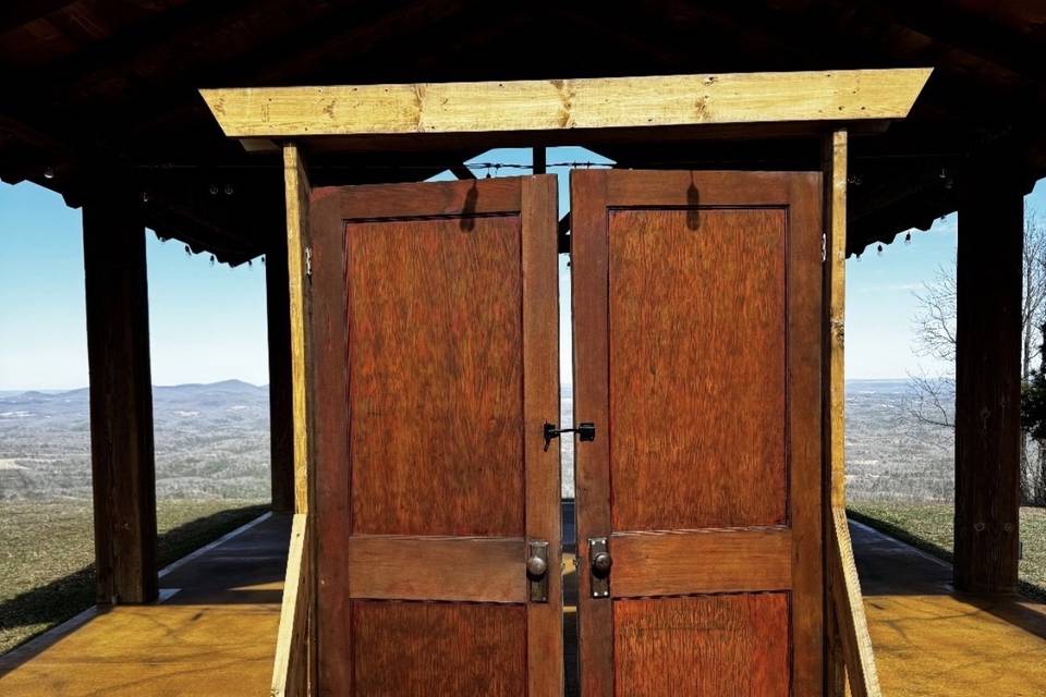 Stained side doors