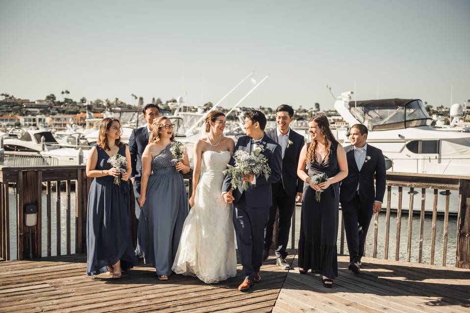 First Look Bridal Party Photo