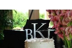 Our Cake Topper Monograms are available in a variety of styles and colors. Great for all the cake for your event from the bridal shower, to the wedding cake, to the grooms cake. Available for purchase on our web site.
