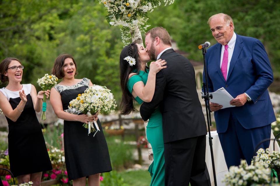 The couple emerge - Pictures by Todd Photography