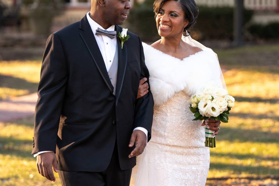 Happy couple walking together - Pictures by Todd Photography