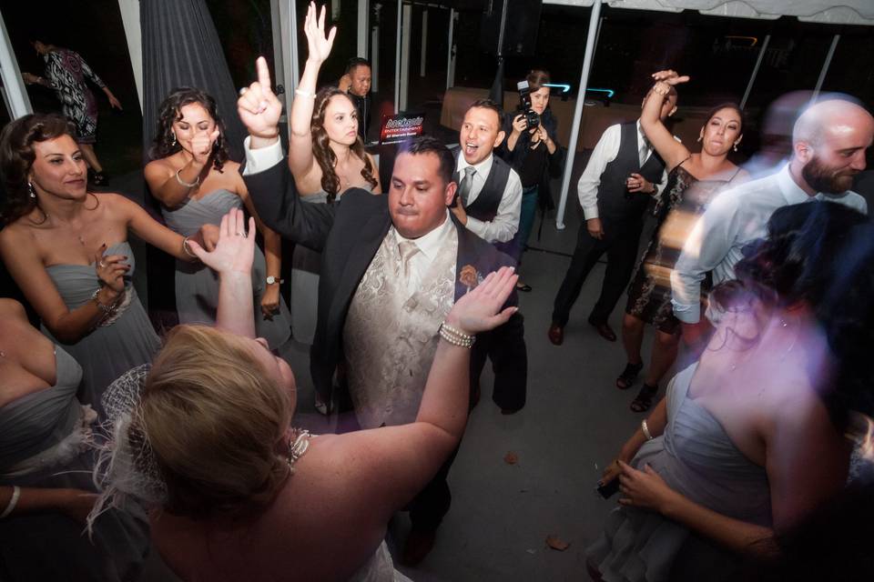 Guests dancing