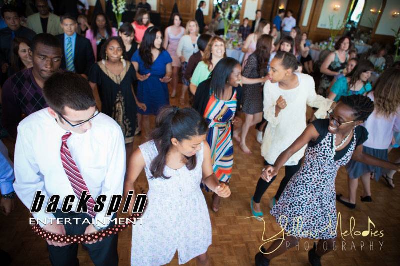 Guests dancing