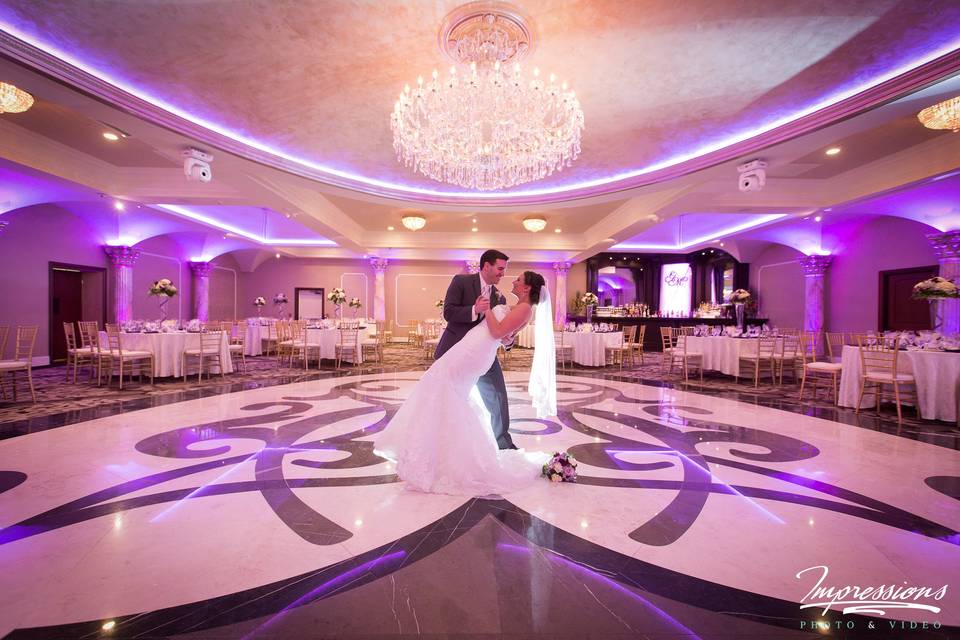 Couple's portrait indoors