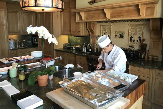 In the kitchen