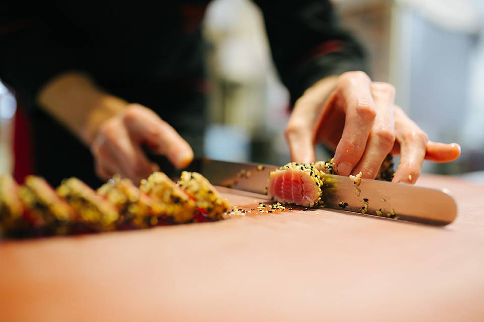 In the kitchen