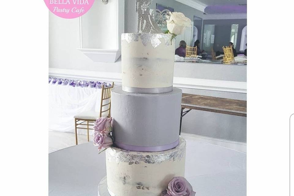 Lavender wedding cake