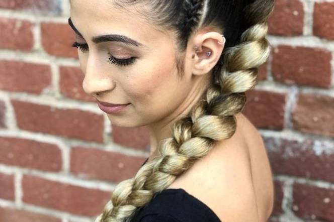 Bold braid hairstyle