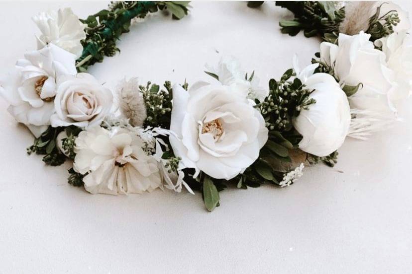 White Floral Crown