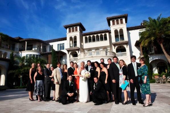 Tiffany and her bridal party at the Cloister, Sea Island