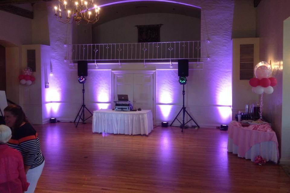 DJ booth setup