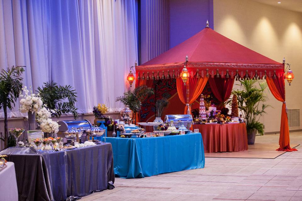 Buffet table