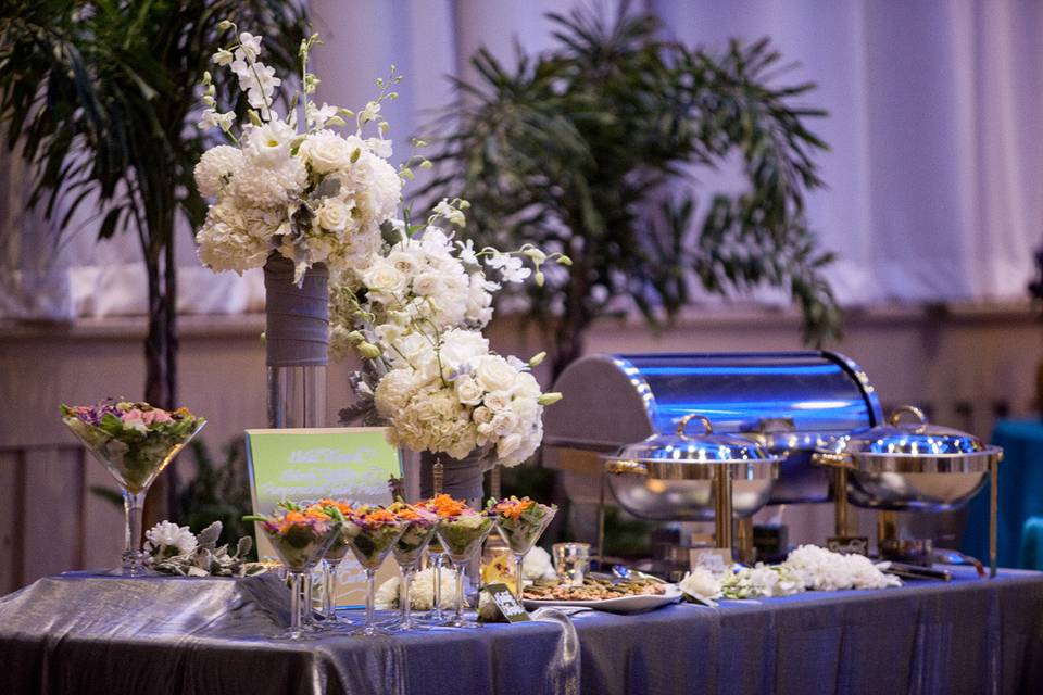 Buffet table