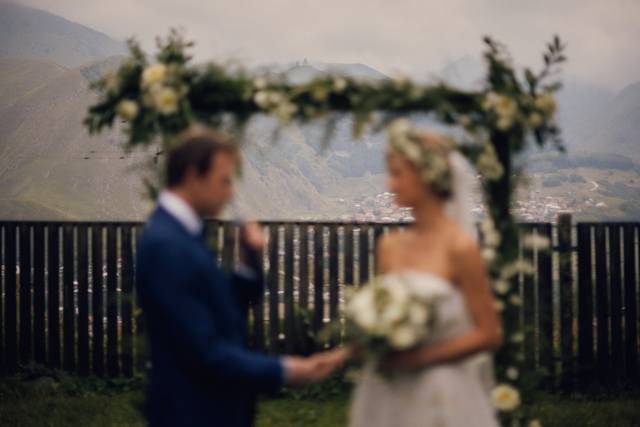 Holding hands, walking away