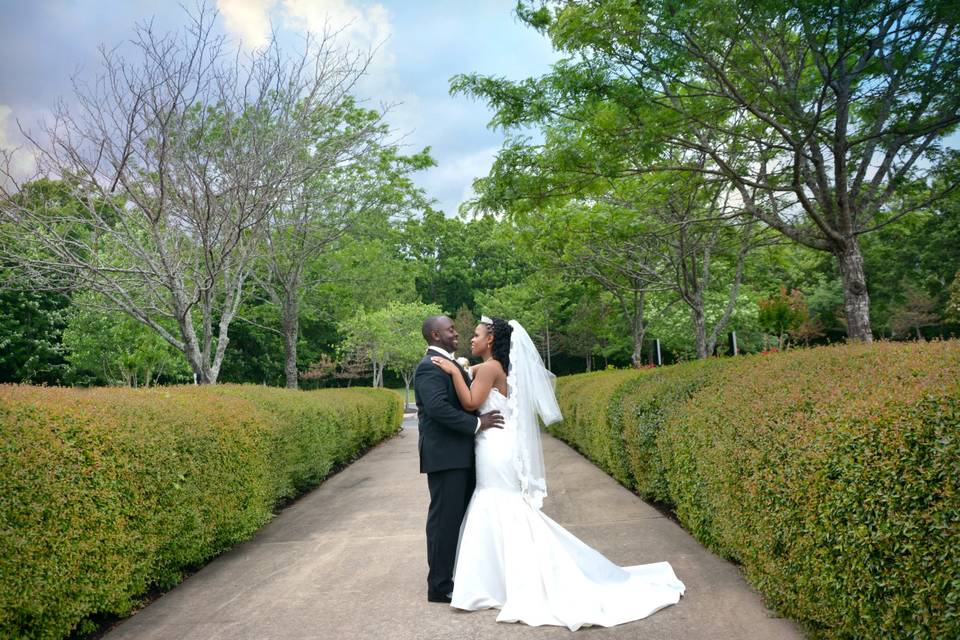 Groom and bride