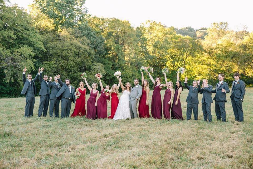 Newlyweds and their guests