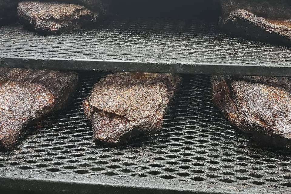Briskets are ready