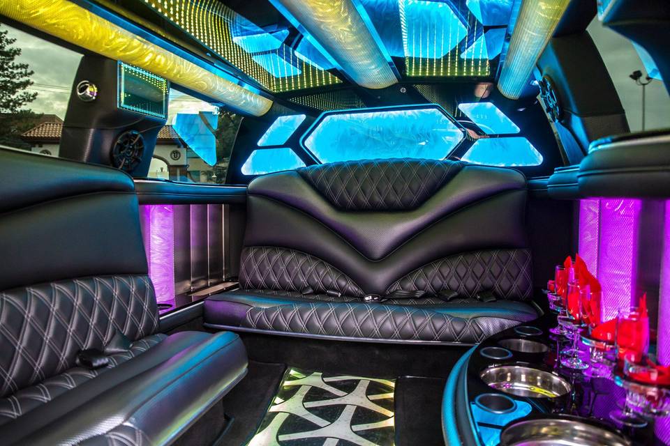 Black and blue interior