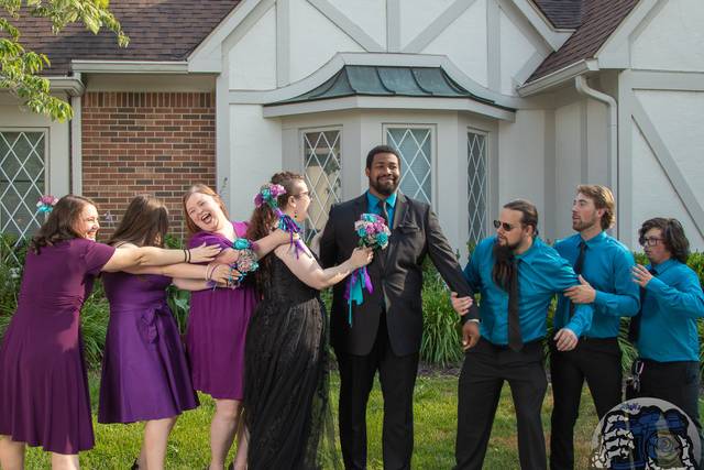 John & Emily with bridal party