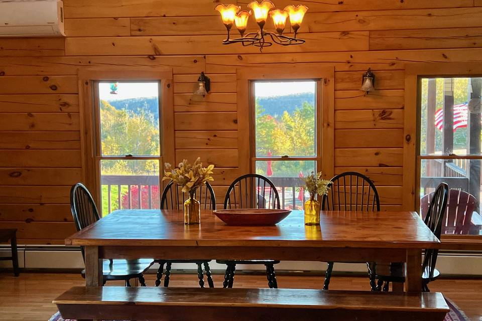 Rustic farm dining table