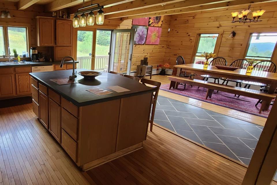 Chef's kitchen and dining room
