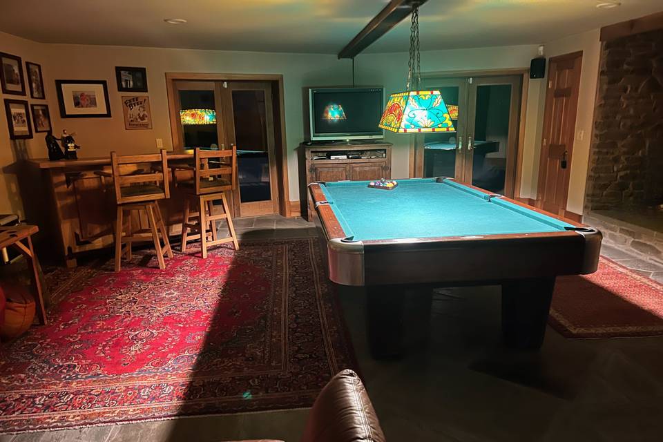 Rec room pool table