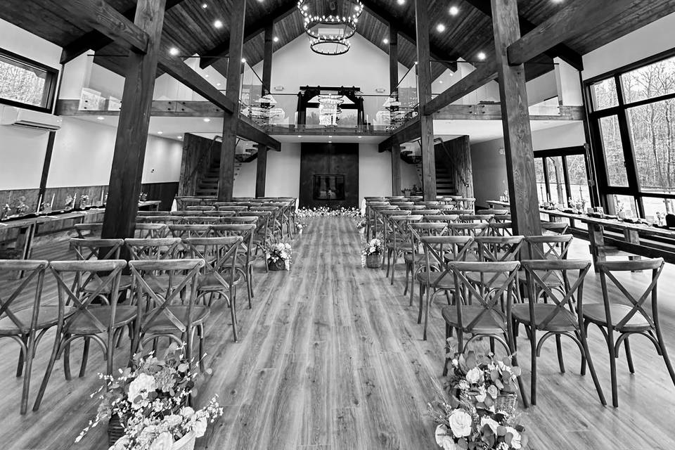 Indoor ceremony fireplace