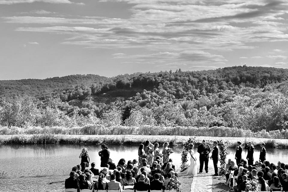 Outdoor waterfront ceremony