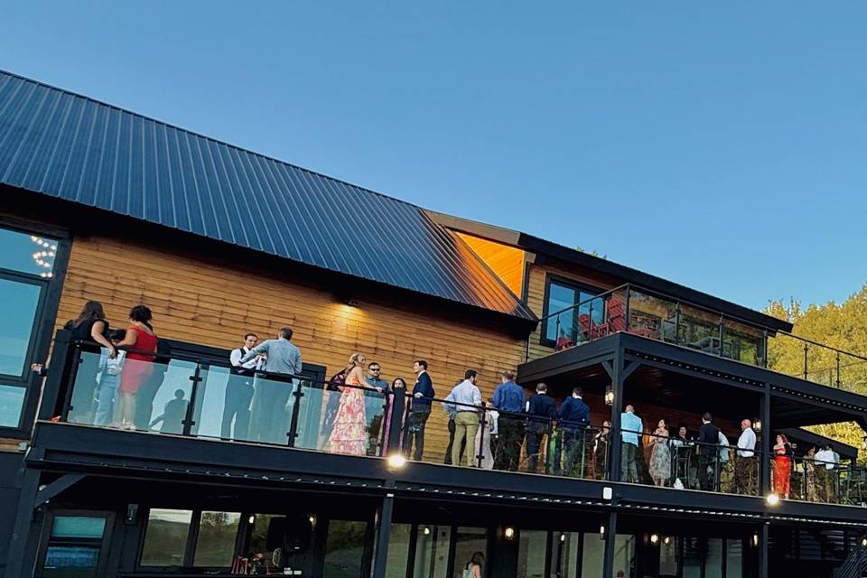Barn wedding venue on deck