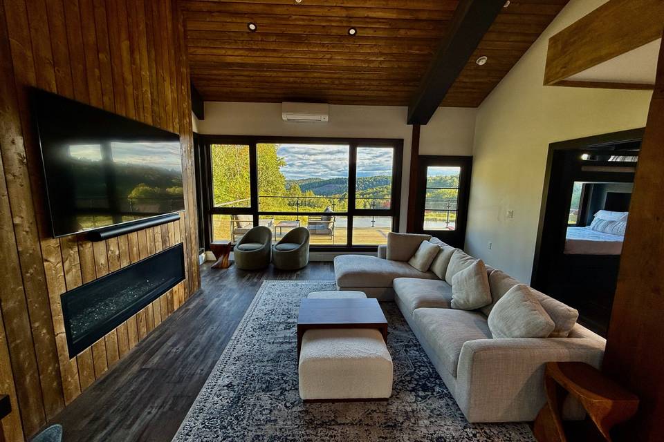 Barn and lodge living room