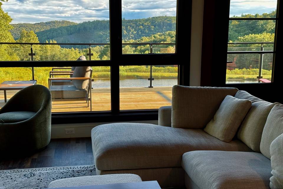 Living room with gorgeous view