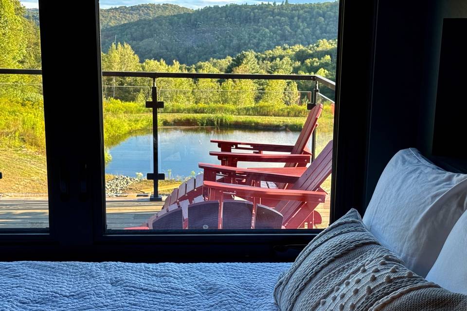 Pond view from bunk bed
