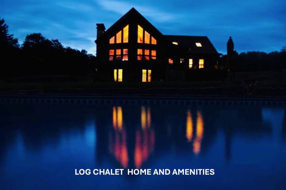 Chalet log home with pool