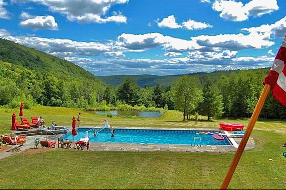 Pool scene in the summer