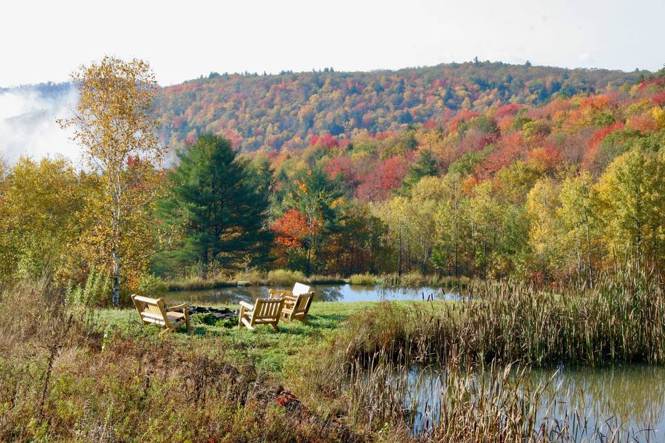 Fire pit with beautiful view