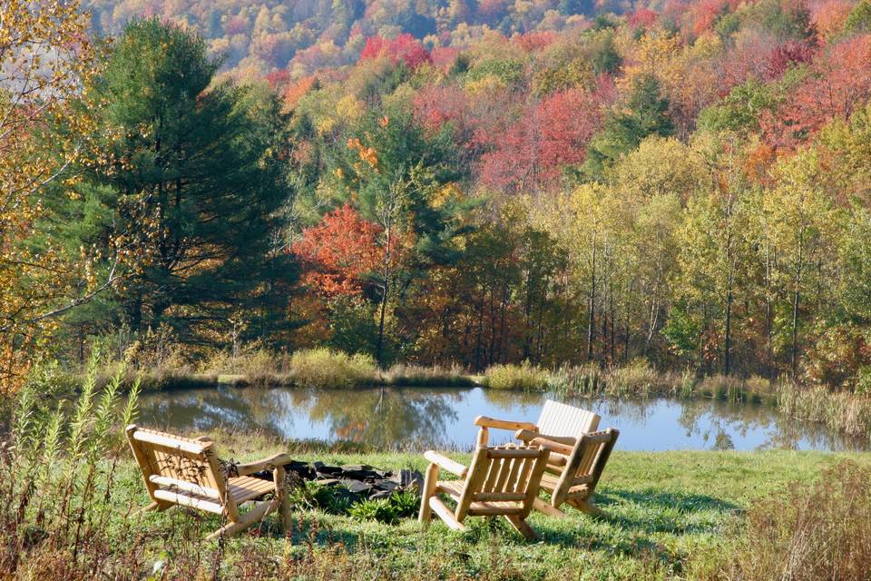 Pond front fire pits