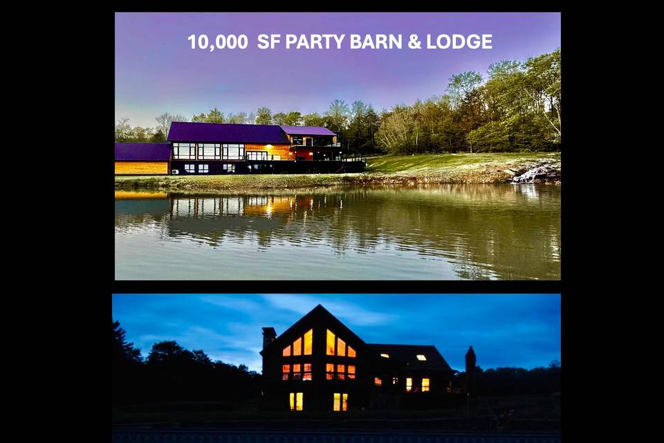 Log home and party barn