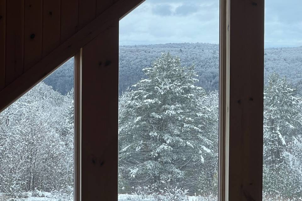Winter view from main house
