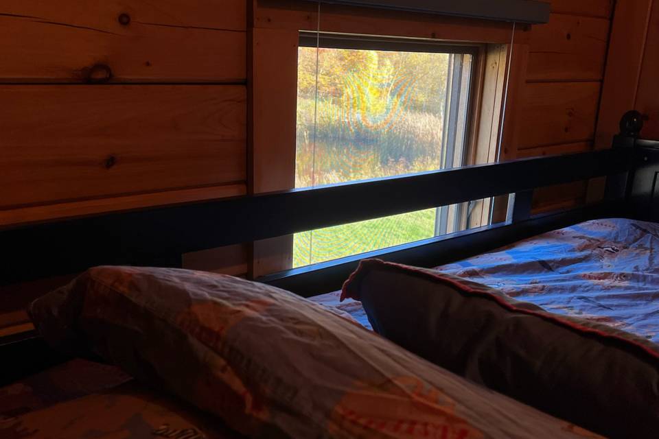 Pond view from bunk bed
