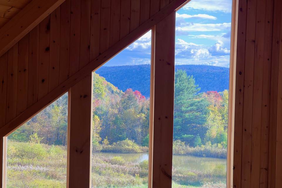 View from log chalet home