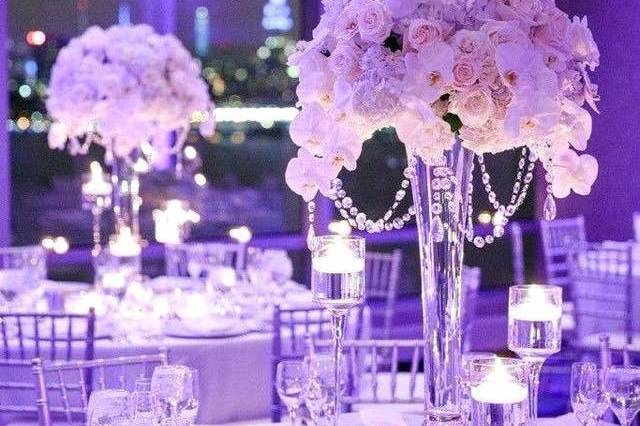 Low centerpiece with orchid